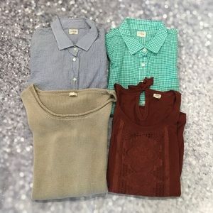 J.Crew Lot of 4 Tops size S